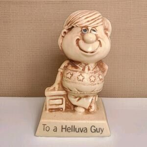 Vintage 1975 R & W Berries TO A HELLUVA GUY #9205 Mid Century Kitch Figurine USA